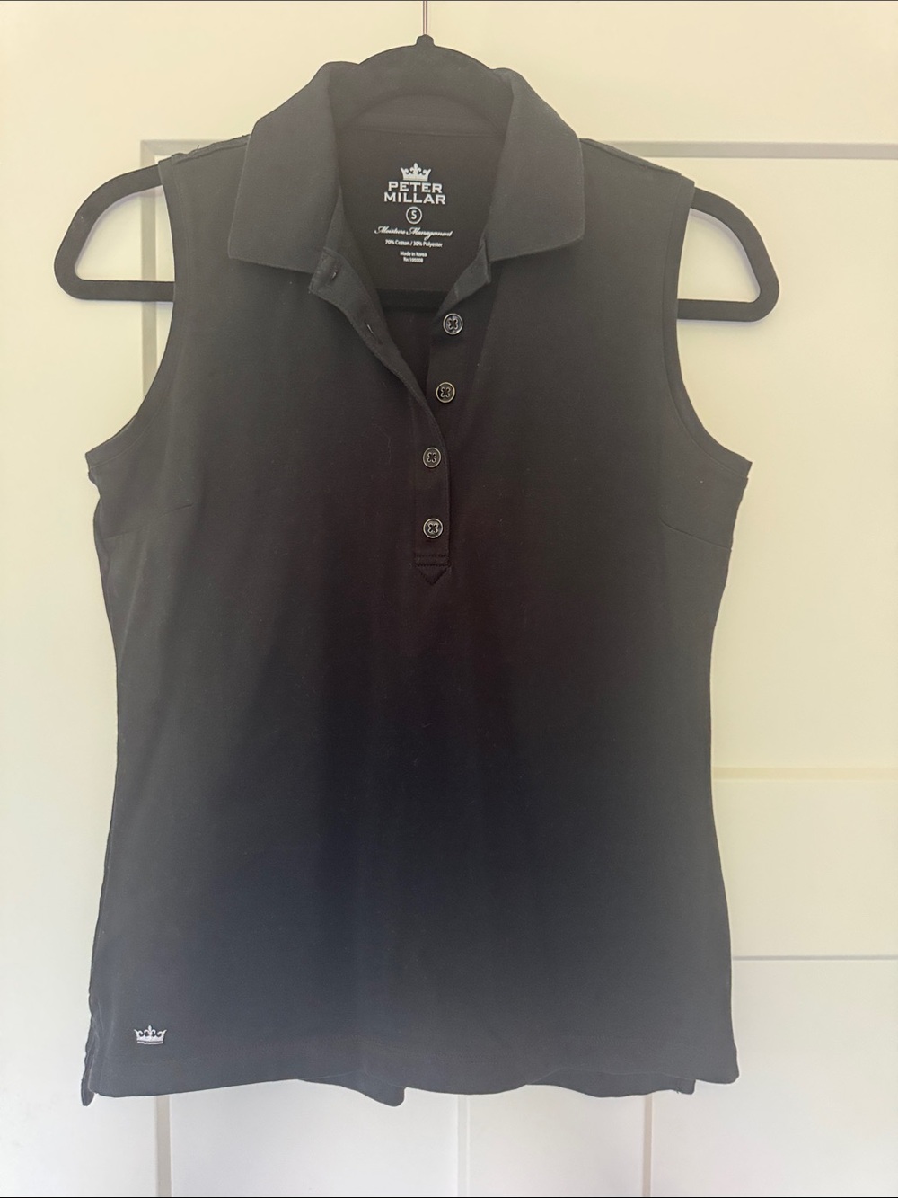 Peter Millar Black Sleeveless Polo Tank Top